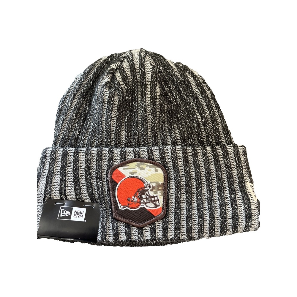 New Era Cleveland Browns NFL 2023 Salute‎ Service Beanie Cuffed Hat Fleece NWT